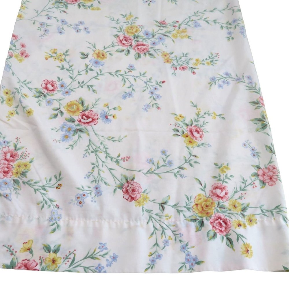 Vintage JC Penny One (1) King Pillowcase Floral Percale USA Made